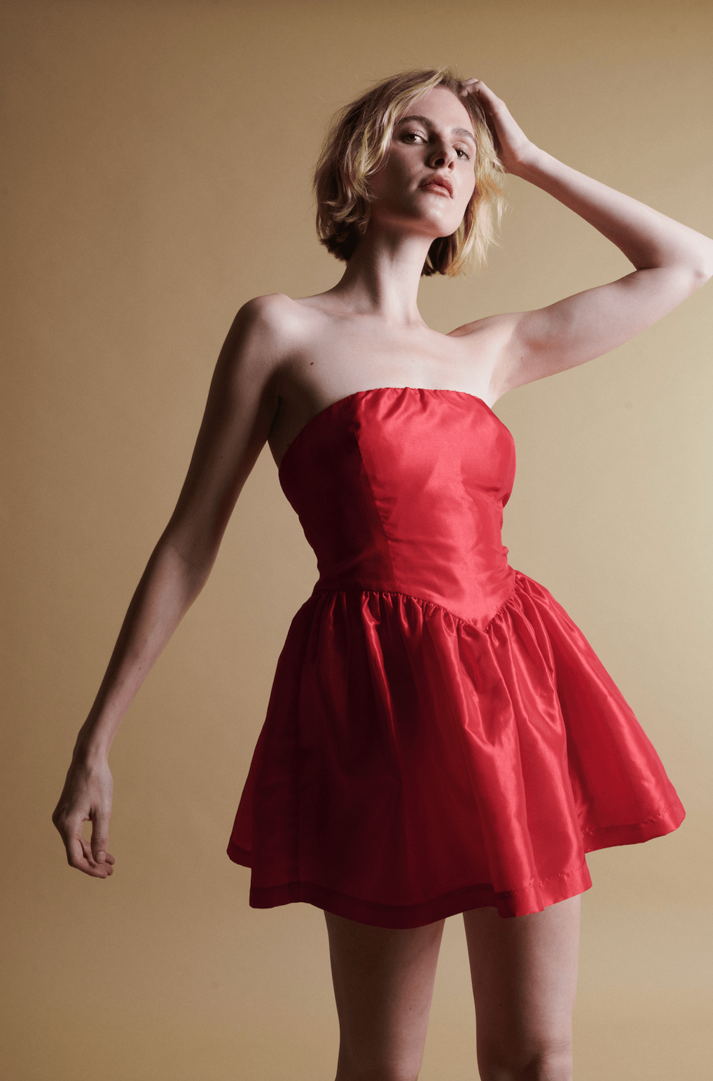 Madeline Marie Dress Roxanne Mini Dress in Cherry Red