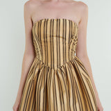 Madeline Marie Dress Roxanne Mini Dress in Cream Stripe