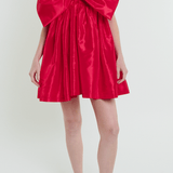 Madeline Marie Dress Stewart Mini Bow Dress in Cherry Red