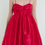 Madeline Marie Dress Stewart Mini Bow Dress in Cherry Red