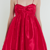 Madeline Marie Dress Stewart Mini Bow Dress in Cherry Red