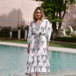Maison Marigold Dress XS / Blue Palm Capri Maxi Dress