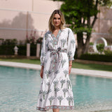Maison Marigold Dress XS / Blue Palm Capri Maxi Dress