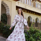 Maison Marigold Dress L / Pink Palm Capri Maxi Dress