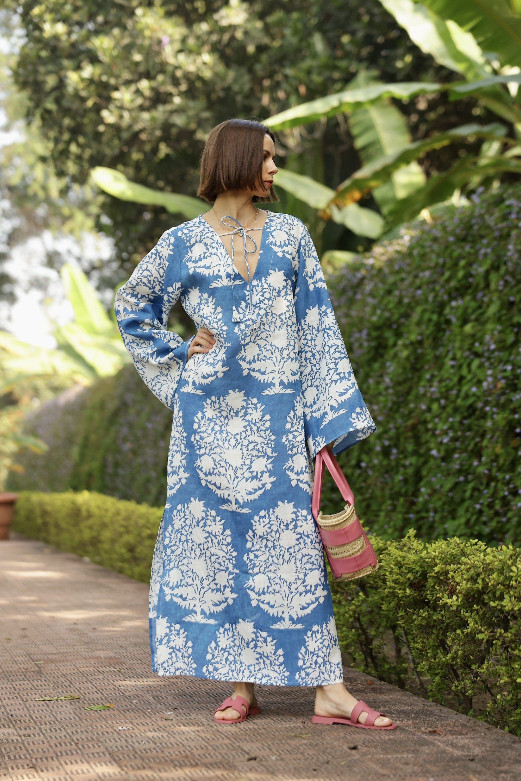 Maison Marigold Dress XS / Blue Bouquet Doha Kaftan
