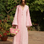 Maison Marigold Dress XS / Pink Stripe Doha Kaftan