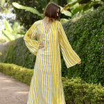 Maison Marigold Dress XS / Citrine Stripe Doha Kaftan