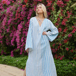 Maison Marigold Dress XS / Aqua Stripe Doha Kaftan