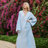 Maison Marigold Dress XS / Aqua Stripe Doha Kaftan