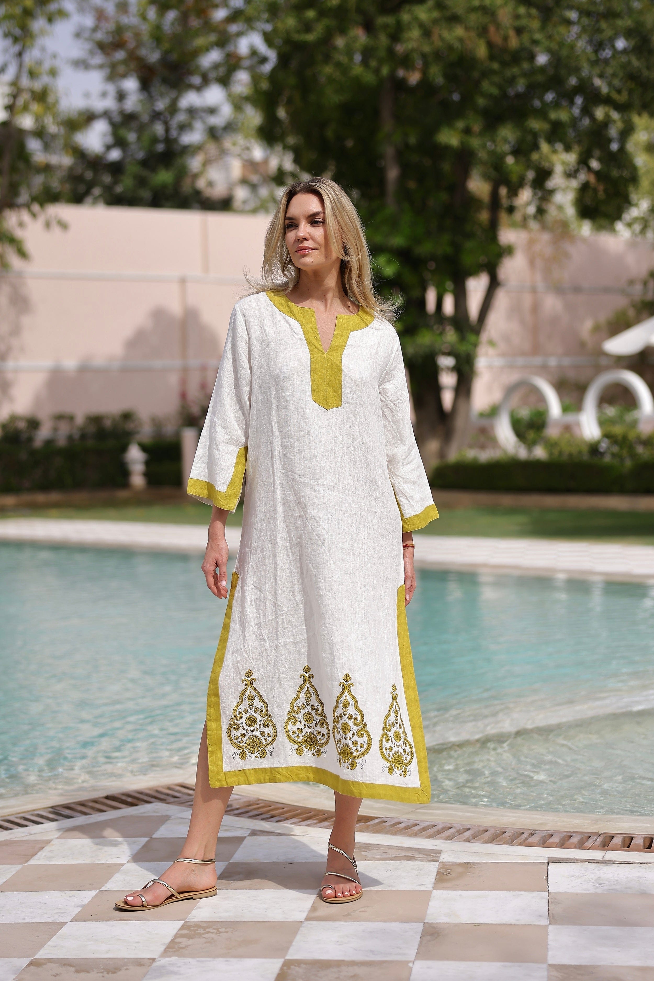 Maison Marigold Dress XS/S / Green Paisley Hampton Kaftan