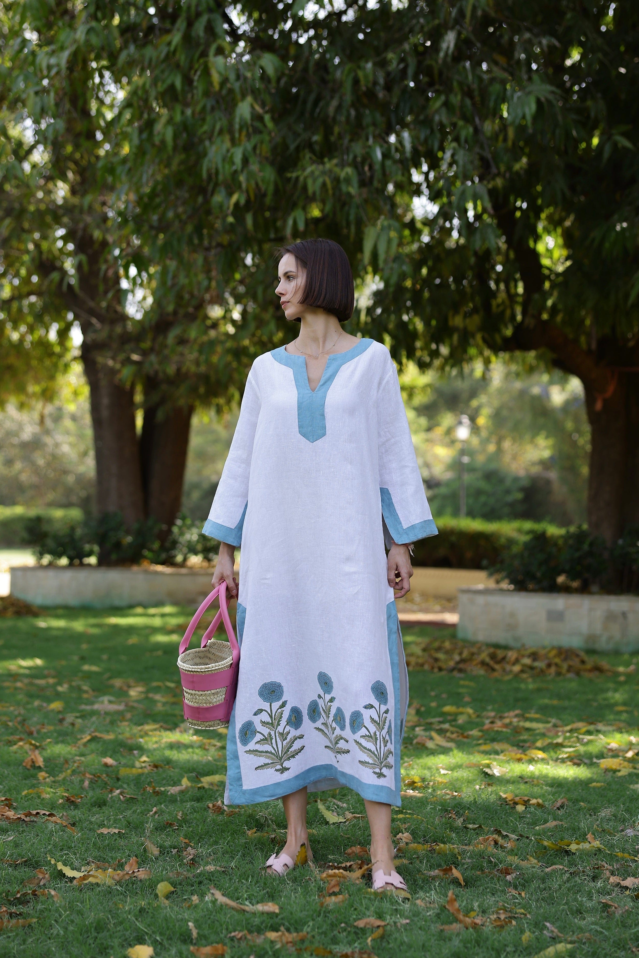 Maison Marigold Dress XS/S / Blue Flower Hampton Kaftan