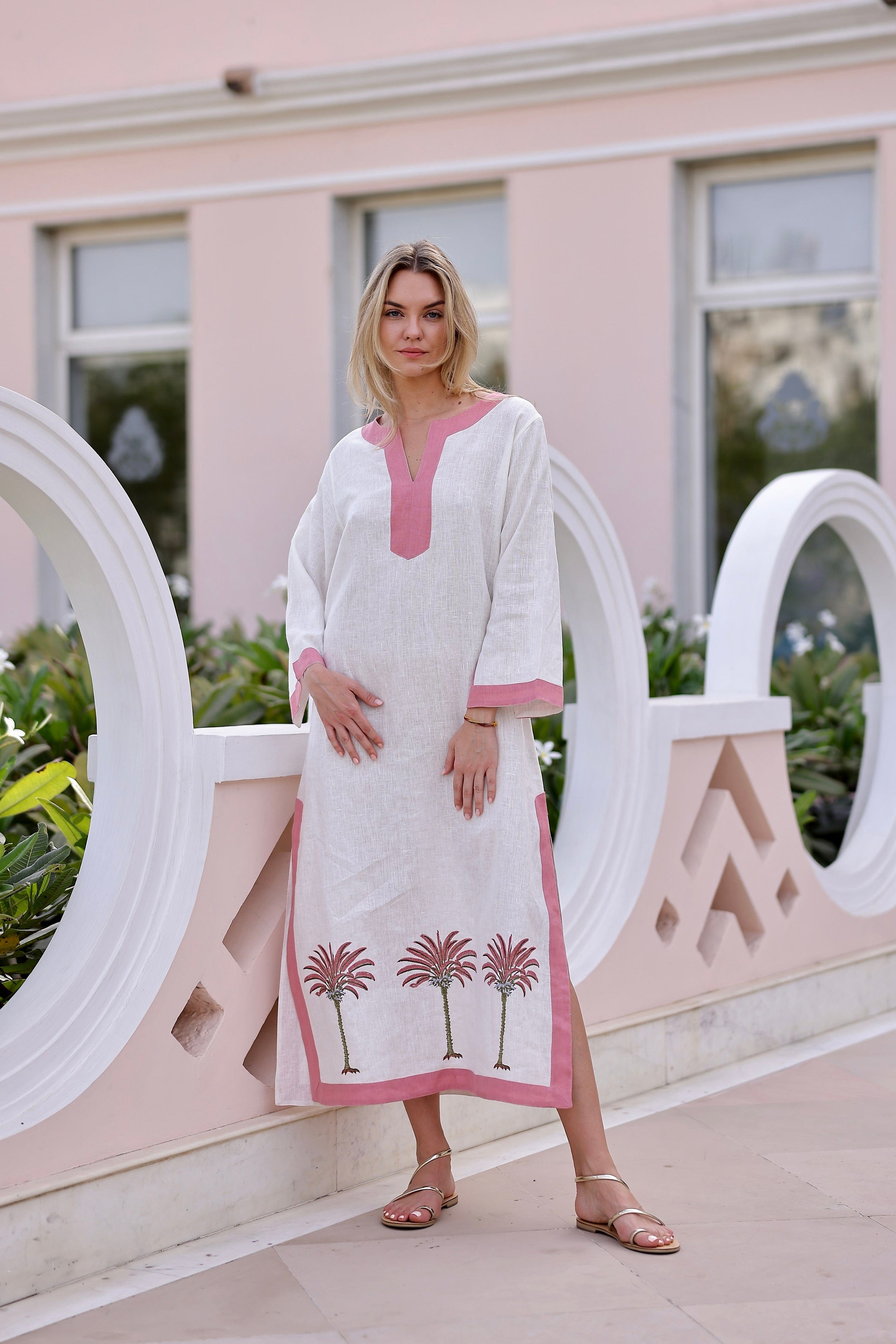 Maison Marigold Dress XS/S / Pink Palm Hampton Kaftan