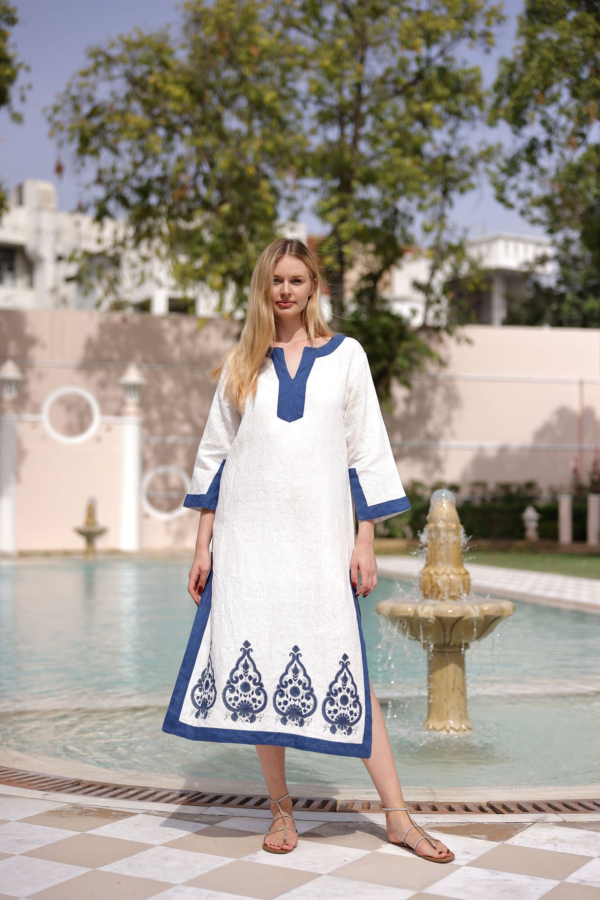 Maison Marigold Dress XS/S / Indigo Paisley Hampton Kaftan