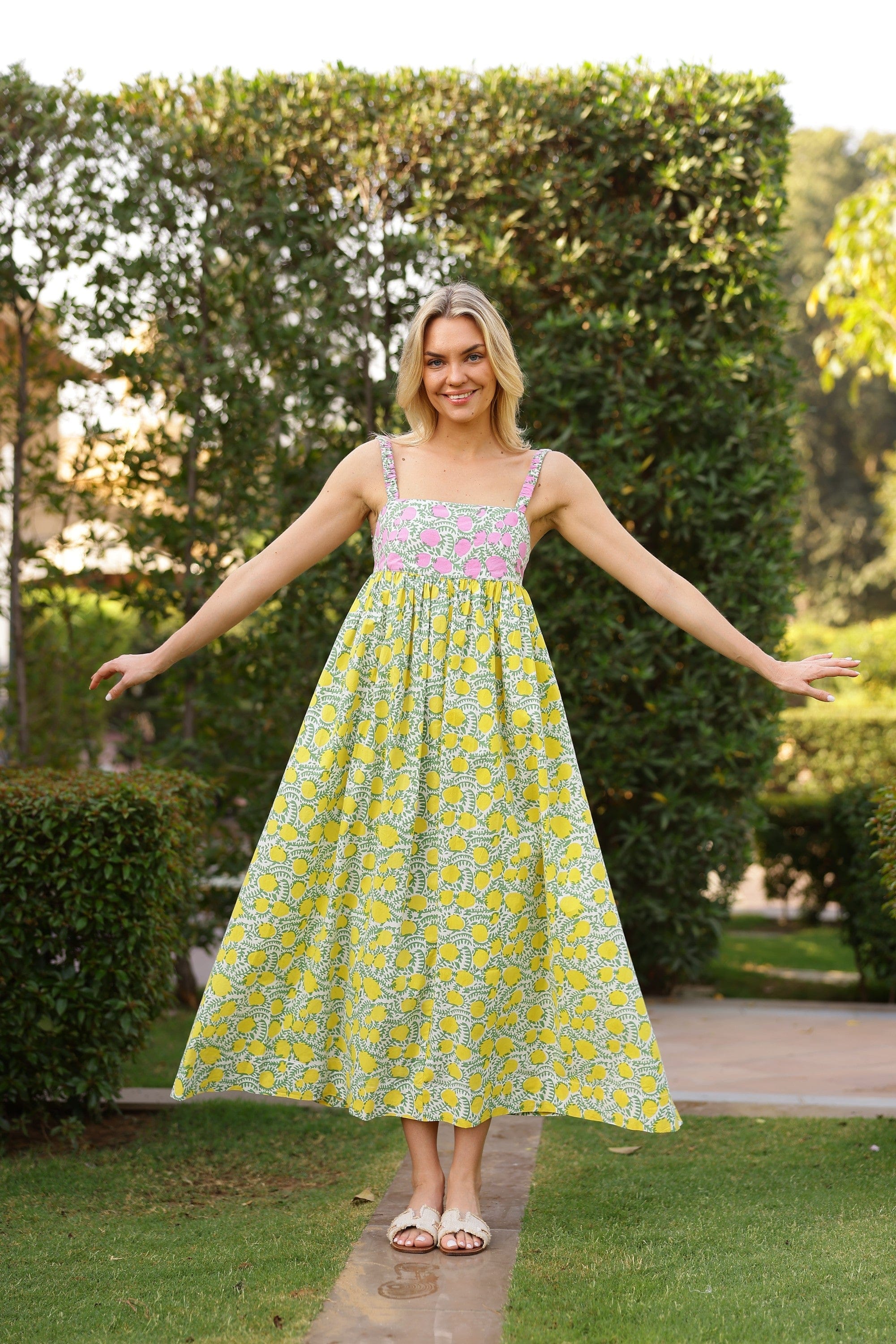 Maison Marigold Dress S / Pink/Yellow Laguna Sun Dress