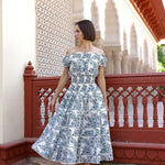 Maison Marigold Dress XS/S / Blue Green Paisley Majorca Midi