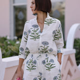 Maison Marigold Dress XS / Blue Flower Montecito Popover