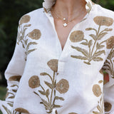 Maison Marigold Dress XS / Khaki Flower Montecito Popover