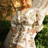 Maison Marigold Dress XS / Khaki Flower Mykonos Mini