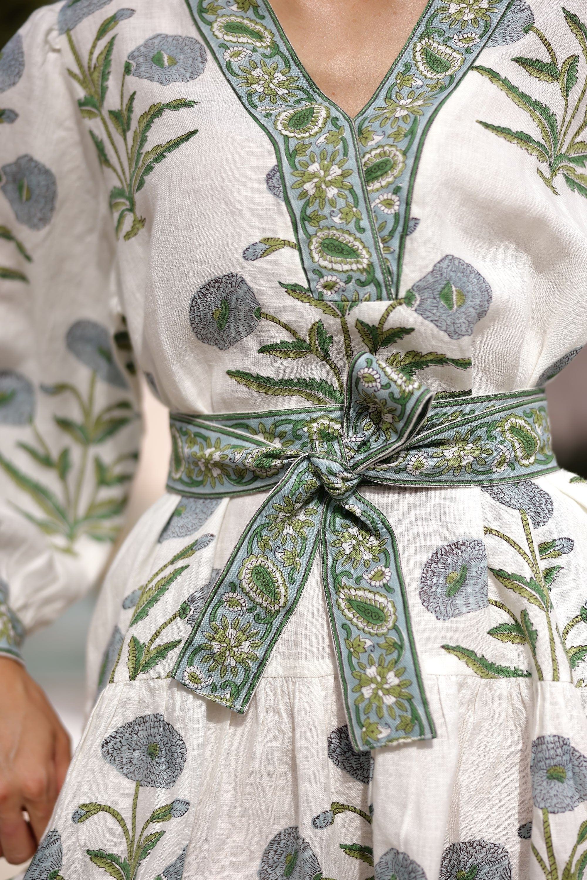 Maison Marigold Dress S / Blue Flower Mykonos Mini