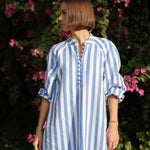 Maison Marigold Dress XS / Blue Stripes Positano Kaftan