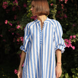 Maison Marigold Dress XS / Blue Stripes Positano Kaftan