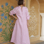 Maison Marigold Dress XS / Pink Stripes Positano Kaftan