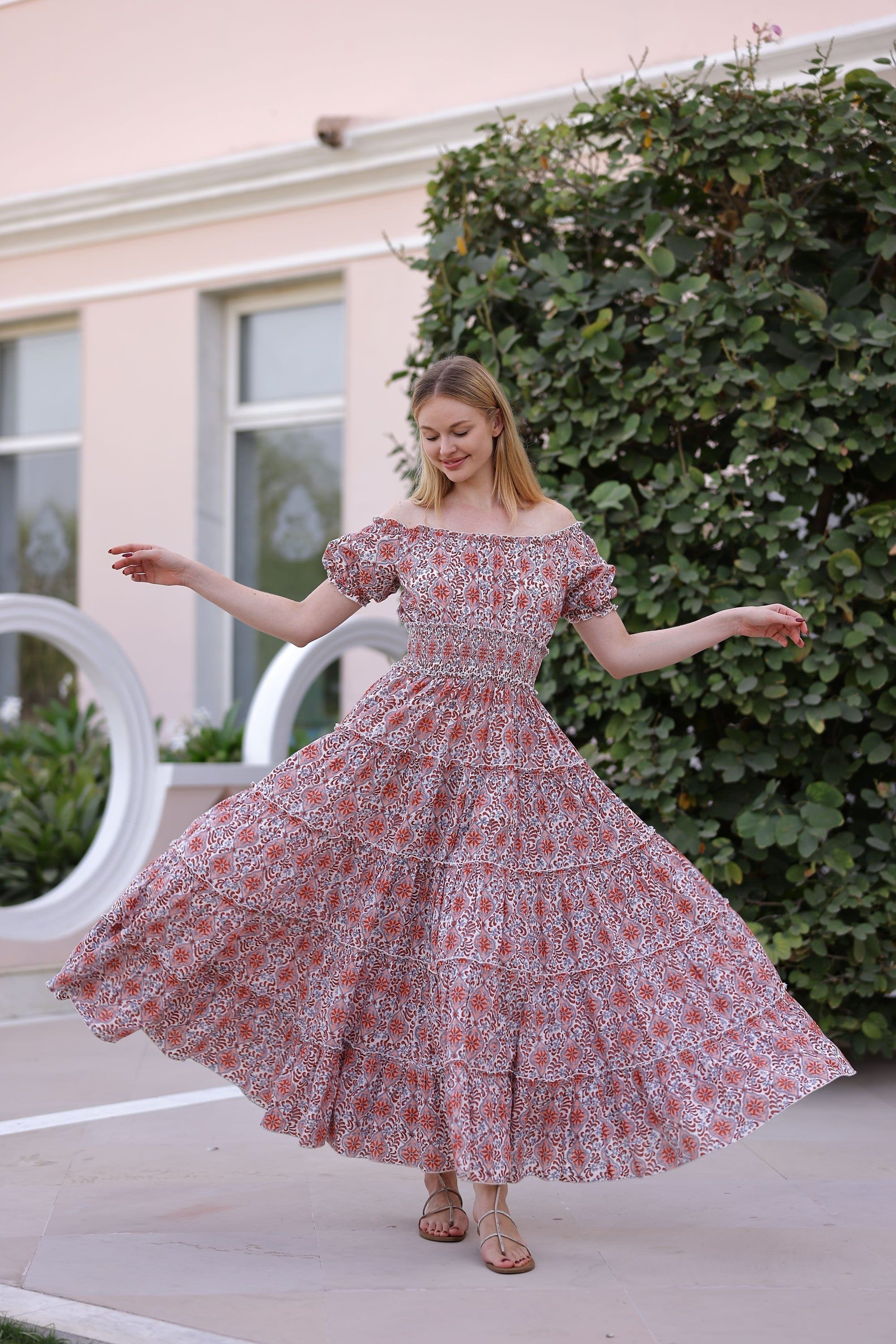 Maison Marigold Dress XS/S / Pink Tile Santorini Maxi