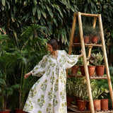 Maison Marigold Dress XS/S / Green Flower Taj Maxi Dress