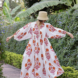 Maison Marigold Dress XS/S / Orange Pink Taj Maxi Dress