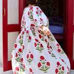 Maison Marigold Dress XS/S / Red Flower Taj Maxi Dress