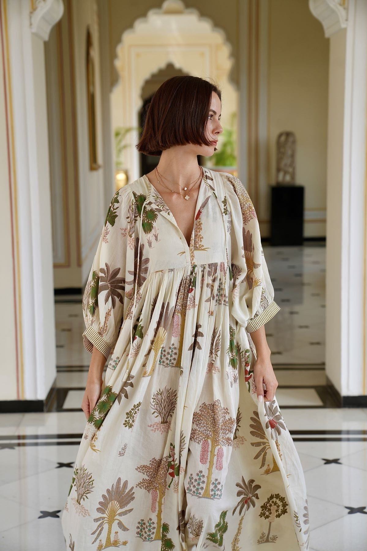 Taj Maxi Dress XS/S / Indigo Flower
