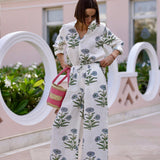 Maison Marigold Skirt XS / Blue Flower Montecito Wide Leg Pant