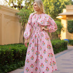 Maison Marigold Skirt S / Pink Orange Flower Newport Skirt