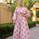 Maison Marigold Skirt S / Pink Orange Flower Newport Skirt