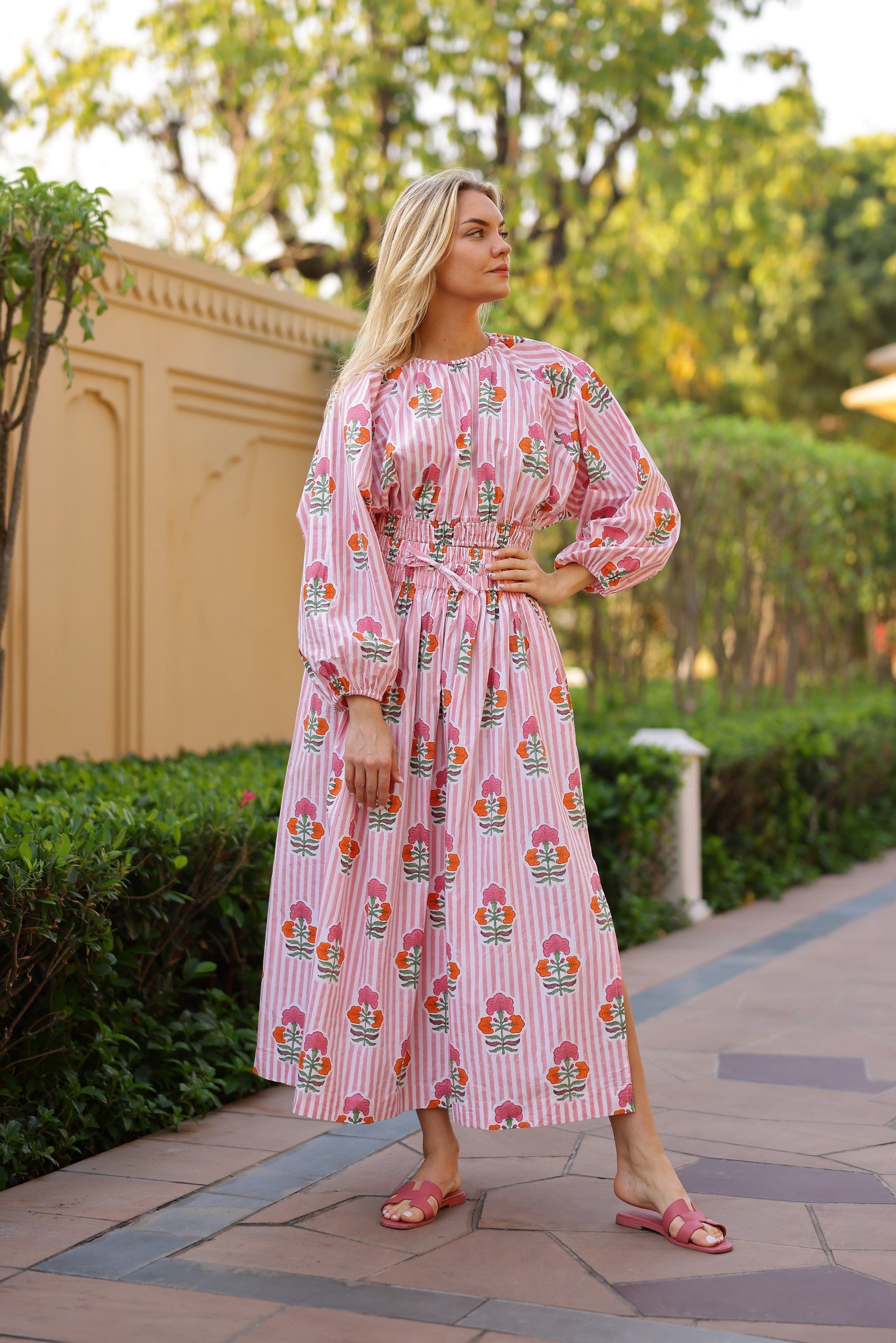 Maison Marigold Top XS/S / Pink Orange Flower Newport Top