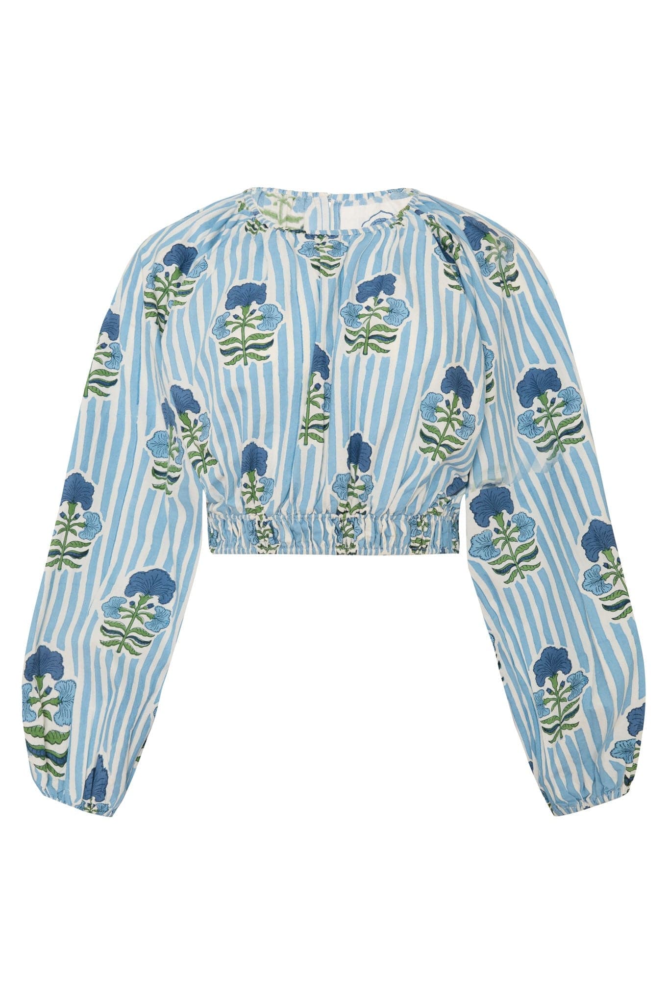 Maison Marigold Top XS/S / Blue Green Flower Newport Top