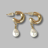 Margot Ferree Jewelry Earrings The Pearl Hoops