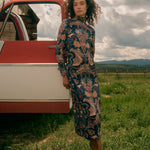 Marie Oliver Paxton Dress in Saddle
