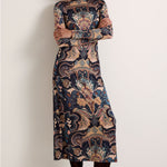 Marie Oliver Paxton Dress in Saddle