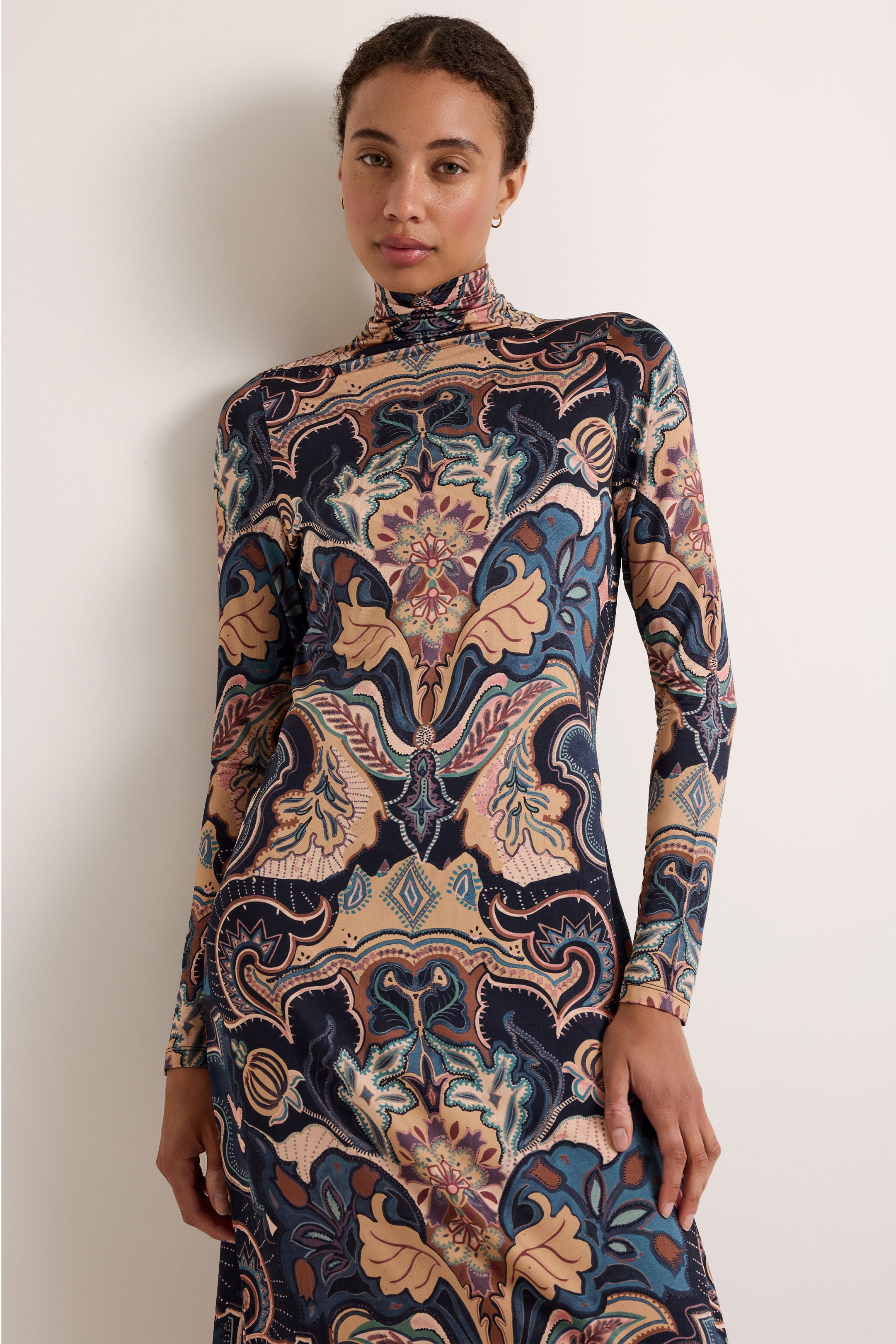 Marie Oliver Paxton Dress in Saddle