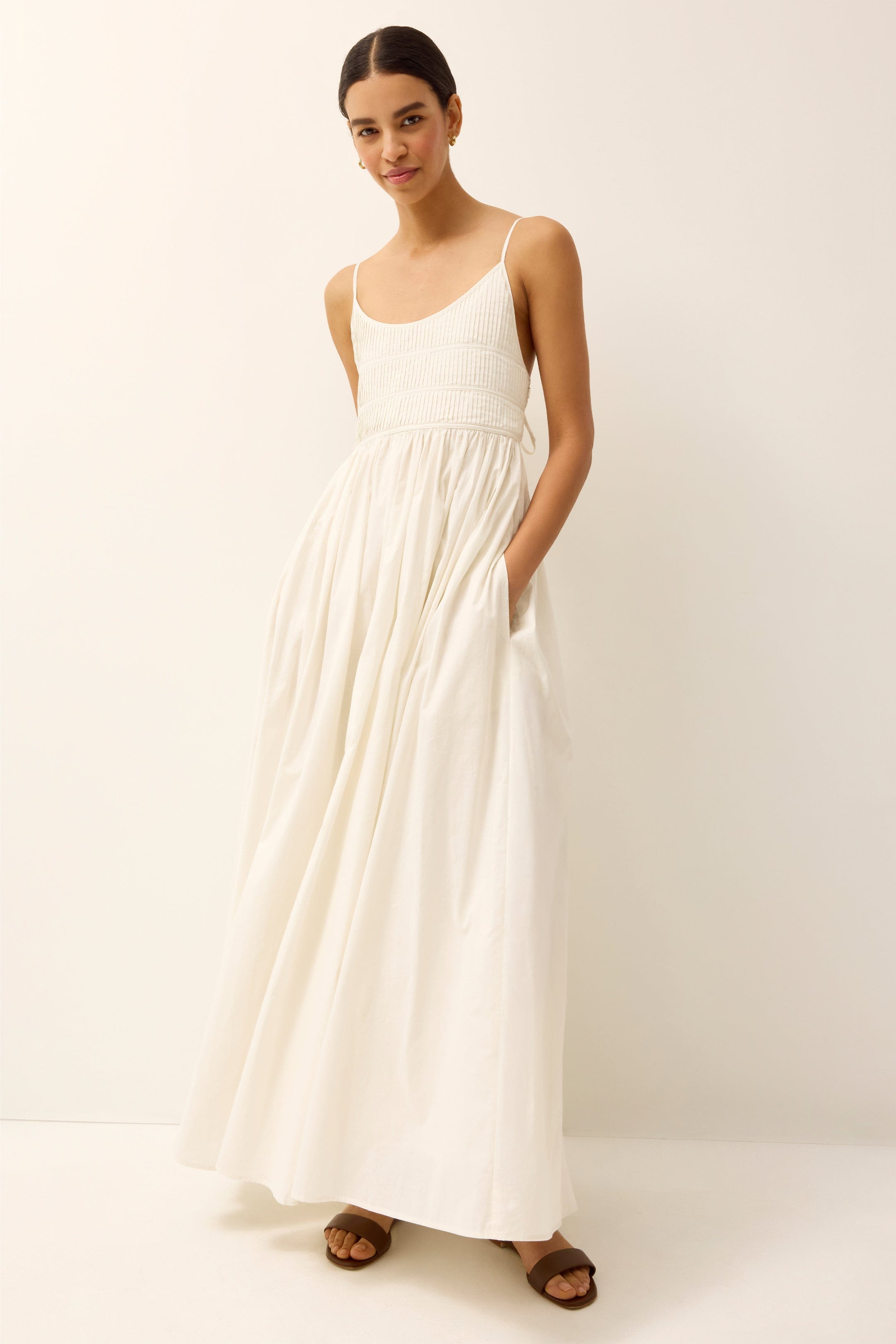Marie Oliver DRESSES-MAXI-SLVS-WOVEN-SOLID BAILEY DRESS
