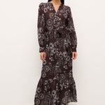 Marie Oliver LONG DRESS-LS-PRINT HANNON DRESS