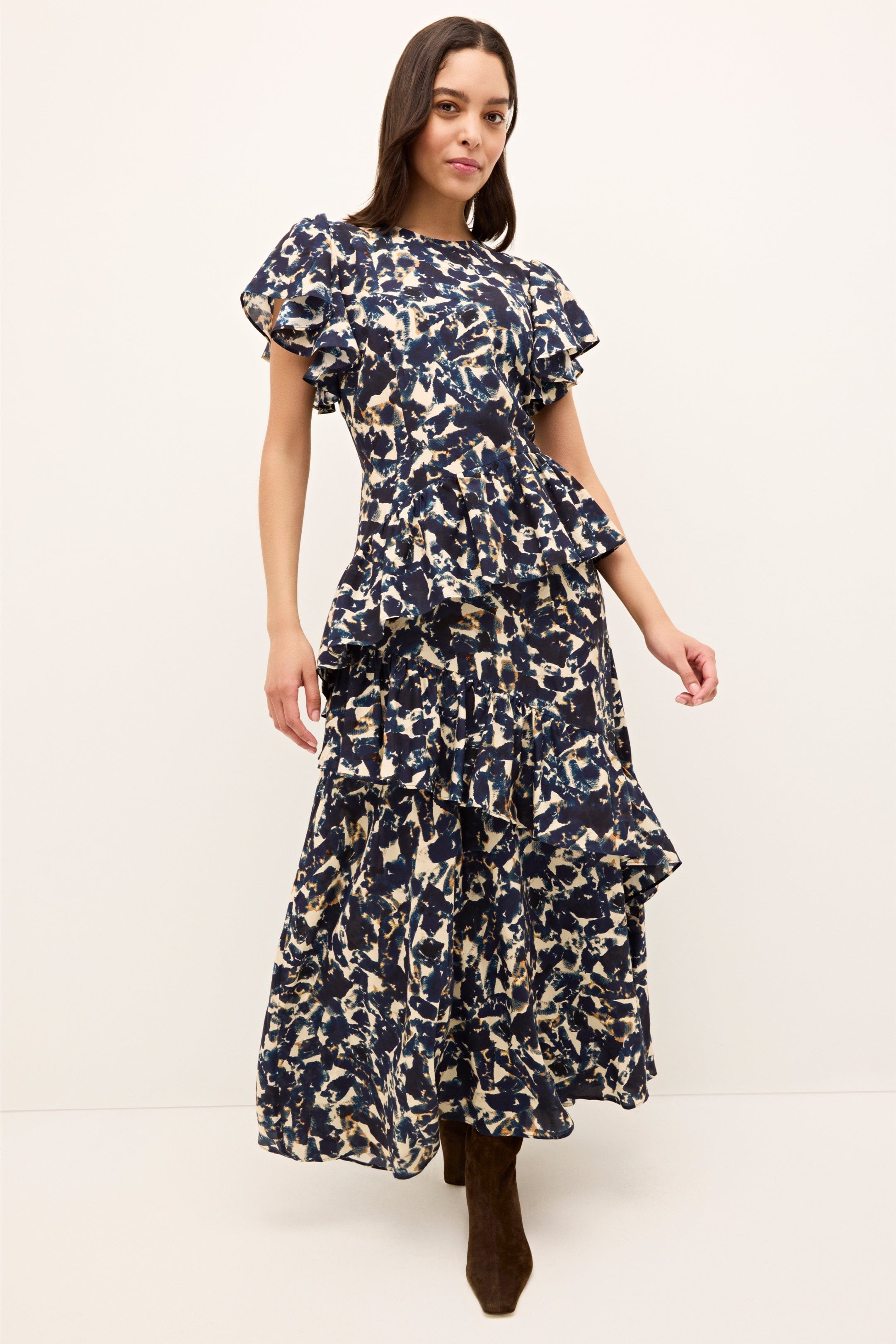 Marie Oliver LONG DRESS-SLVS-WVN-PRINT Quinby Dress