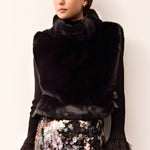 Marie Oliver OUTERWEAR-VEST-SLVS-WOVEN-NOVELTY BLACK / One Size CORDELIA POPOVER