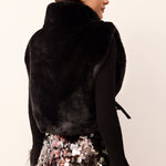 Marie Oliver OUTERWEAR-VEST-SLVS-WOVEN-NOVELTY BLACK / One Size CORDELIA POPOVER