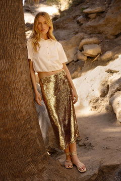 Marie Oliver SKIRT-MAXI-KNIT-NOVELTY WRAY SKIRT