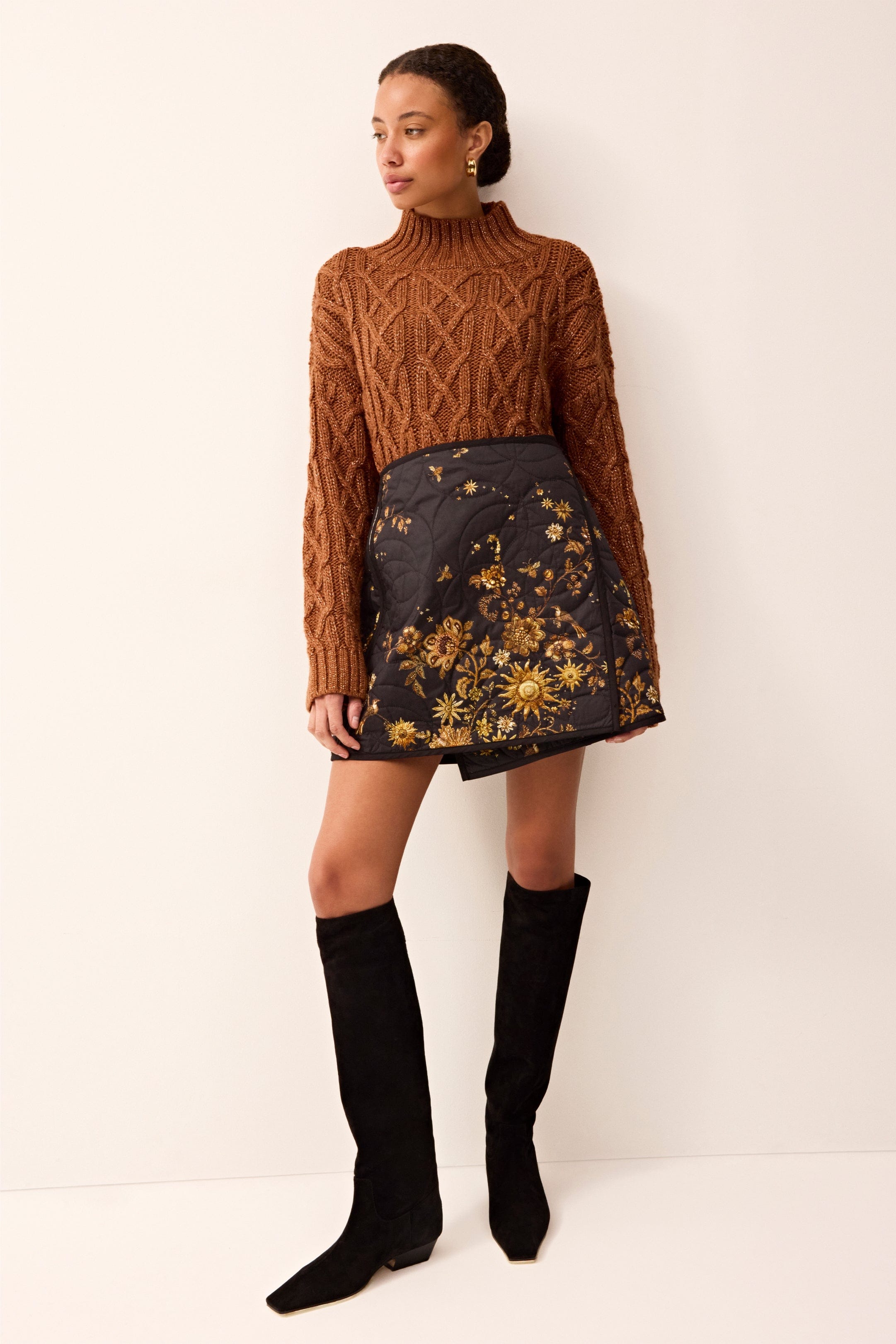 Marie Oliver SKIRTS-SHORT-WOVEN-PRINT ORCA REVERSIBLE SKIRT