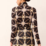 Marie Oliver TOPS -KNIT TOP-LONG-KNIT-PRINT-CS ELOISE TOP