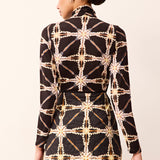 Marie Oliver TOPS -KNIT TOP-LONG-KNIT-PRINT-CS ELOISE TOP