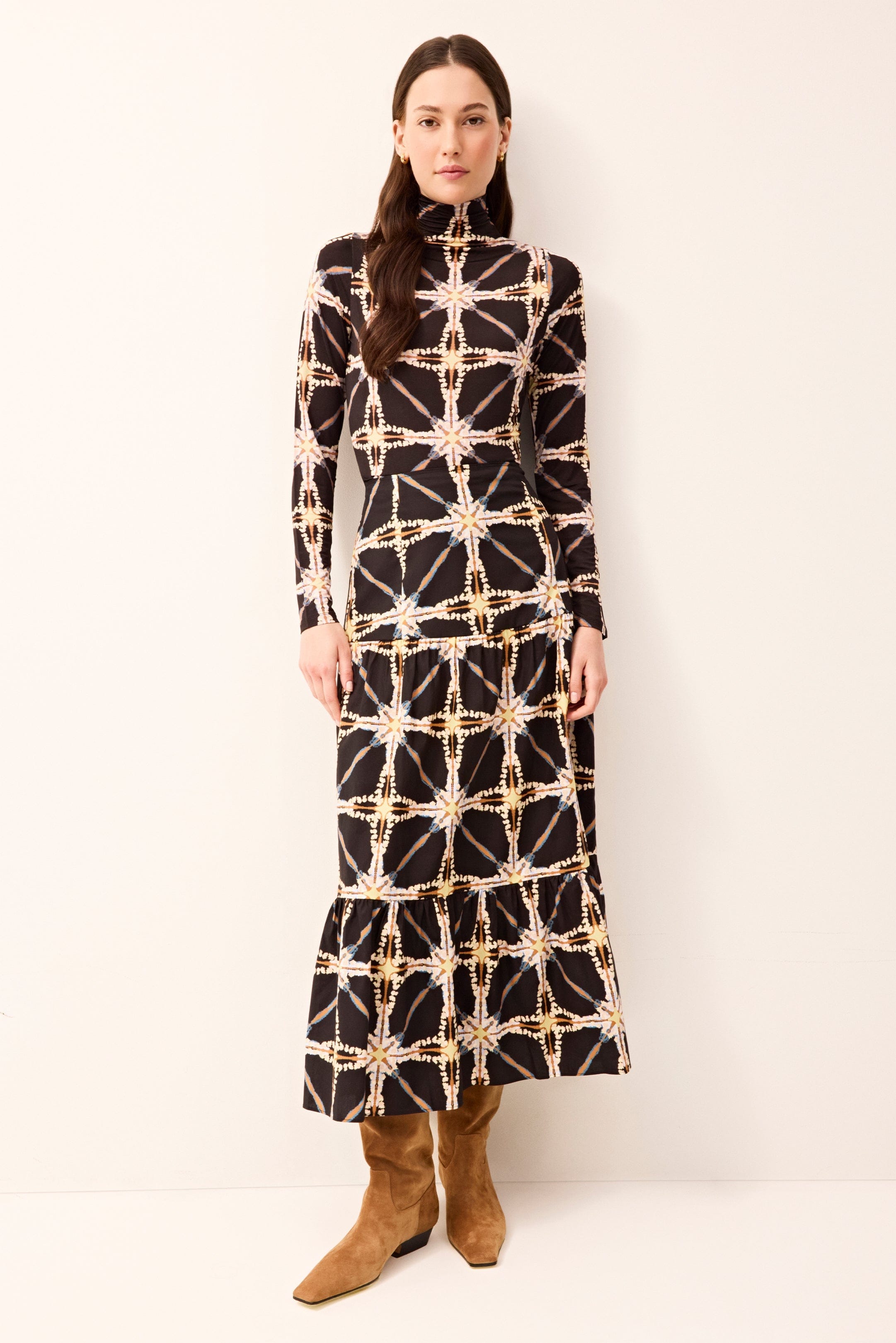 Marie Oliver TOPS -KNIT TOP-LONG-KNIT-PRINT-CS ELOISE TOP